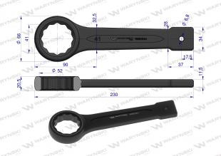 Klucz oczkowy do pobijania 41 mm Waryński Klucz oczkowy do pobijania 41 mm Waryński