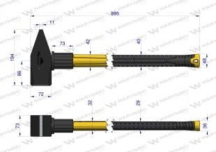 Młotek ślusarski 6 kg Waryński