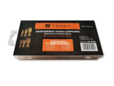 Zestaw końcówek i nasadek elektrycznych konektory TEGER
