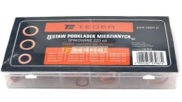 Zestaw podkładek miedzianych 220szt TEGER